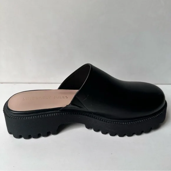 Sincerely Jules Womens Bolt Black Platform Chunky Clog Mule 90's Style Shoe  10M - Picture 8 of 15
